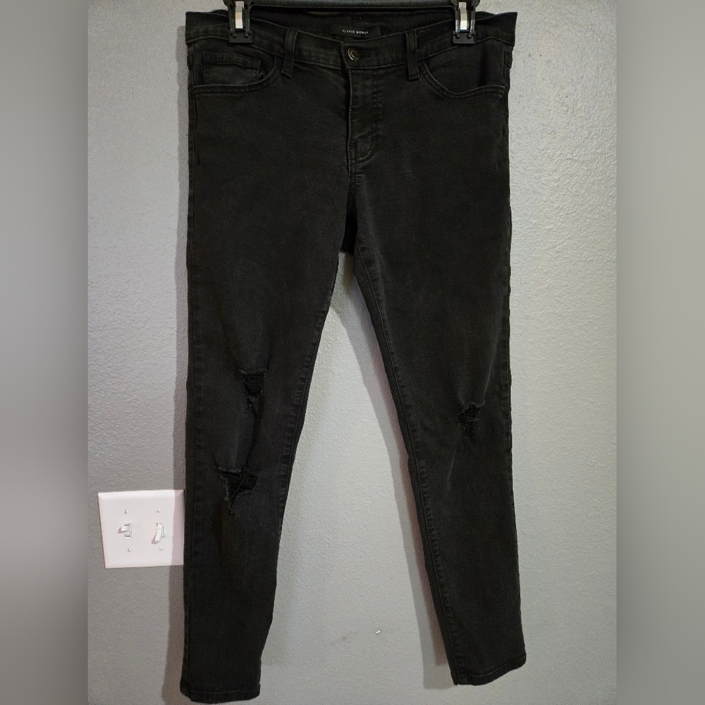 Flying Monkey Black Distressed Skinny Jeans Size 29